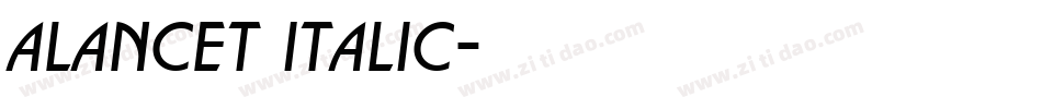 aLancet Italic字体转换